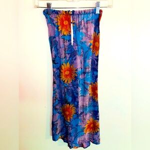 Indie Ella Colorful Sunflower Backless Mini Dress Size Small